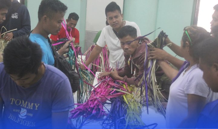 Artisans weaving — local crafts from Guihulngan City, Negros Oriental